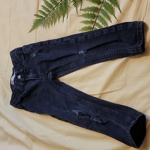 Levi boyfriend distressed dark wash denim 2t